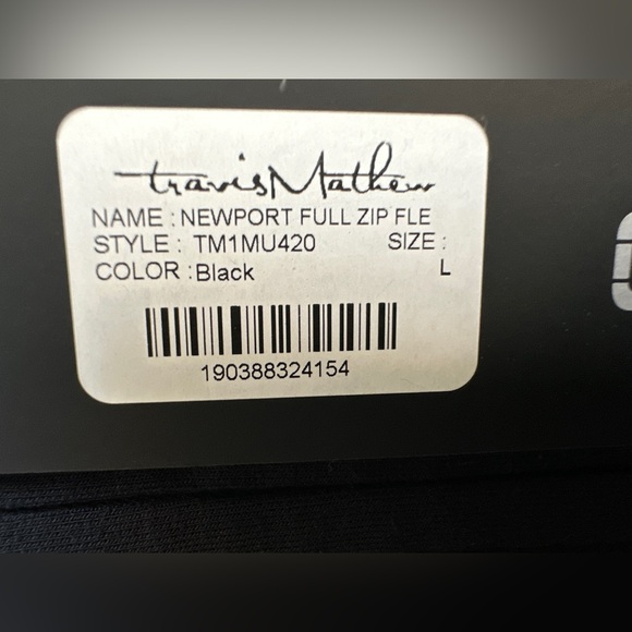 Travis Mathew Newport Full Zip Fleece Sweatshirt Jacket Black Large NWT - Picture 9 of 16